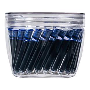 得力墨水钢笔用墨囊小学生专用可擦笔学生通用可替换囊式记号笔三年级学生儿童练字纯蓝黑色蓝黑水笔芯