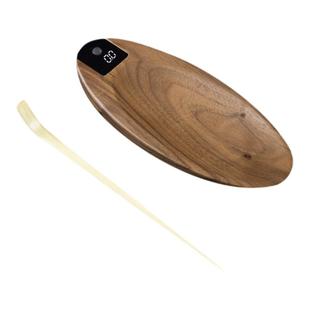 容山堂实木电子茶则智能茶称散茶叶称重量显示茶荷小克称茶道配件