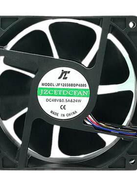 机箱机柜48v全新12038直流智能温控PWM调速12cm散热风扇0.5A大风