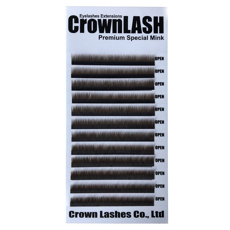 4mm超短焦糖下睫毛J翘深棕色567组合CrownLASH美睫师专用嫁接睫毛