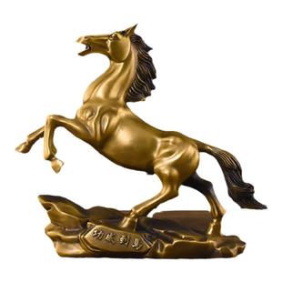 铜马摆件风水招财马到成功纯铜家居客厅办公室玄关装饰品大号唐马