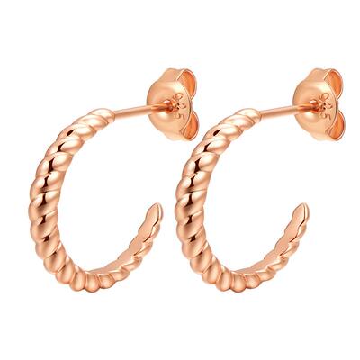 牛角包纯银耳环耳夹耳骨夹