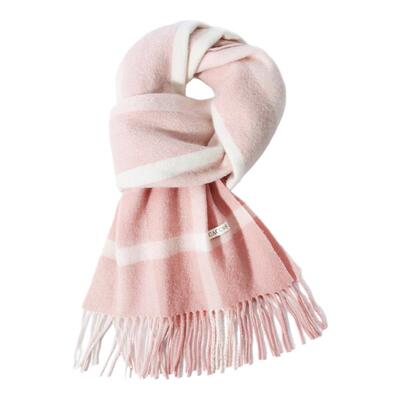 CABUSS秋冬新款纯羊毛格纹围巾女