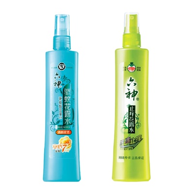 六神驱蚊止痒花露水180ml×2瓶