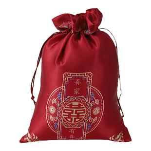 2024新款结婚喜糖袋高级感布袋婚礼喜糖盒子瓜子花生糖果袋免折叠