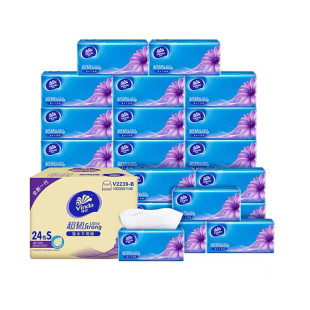 维达超韧抽纸130抽24包家用餐巾纸卫生纸实惠装纸巾款木浆大尺寸