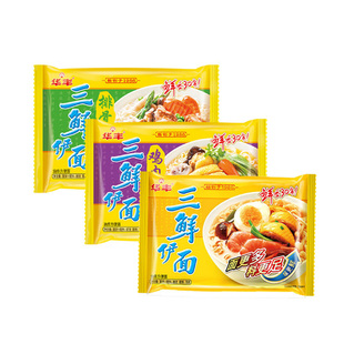 华丰三鲜伊面24包整箱泡面速食方便面袋装经典干脆面怀旧零食包邮