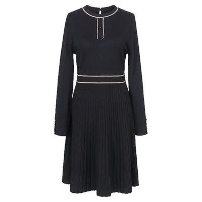 简爱诺针织长袖连衣裙