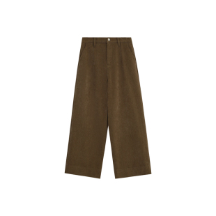 郑买买 咖啡裤 秋冬季新款小众高冷酷飒纯欲慵懒风直筒牛仔裤