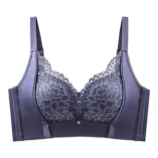 婷美小胸聚拢收副乳内衣女防下垂调整型提拉无钢圈性感蕾丝文胸女