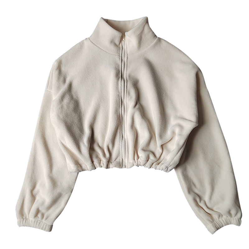 长袖保暖防风宽松抽绳瑜伽服