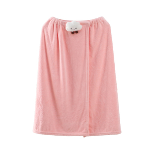 浴巾2026新款女可穿可裹抹胸夏家用吸水速干干发帽浴袍毛巾三件套