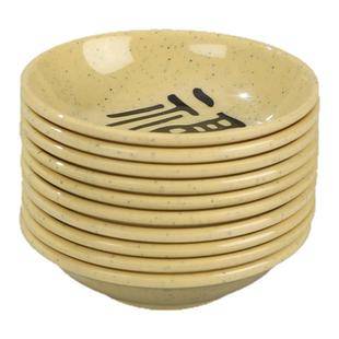 密胺味碟商用餐饮蘸料小碟子圆形辣椒调料碟醋碟酱油碟塑料小菜碟