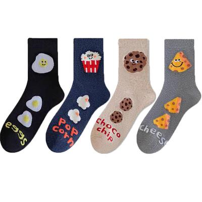 韩国新款东大门日系曲奇袜中筒袜