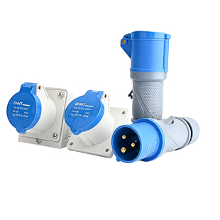 正泰工业插头插座IP44防水连接器航空插座16a32a公母头对接器380V