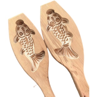 手工雕刻元宝莲蓬加深蒸馒头印饽面鱼梨木花样面食品年糕木质模具