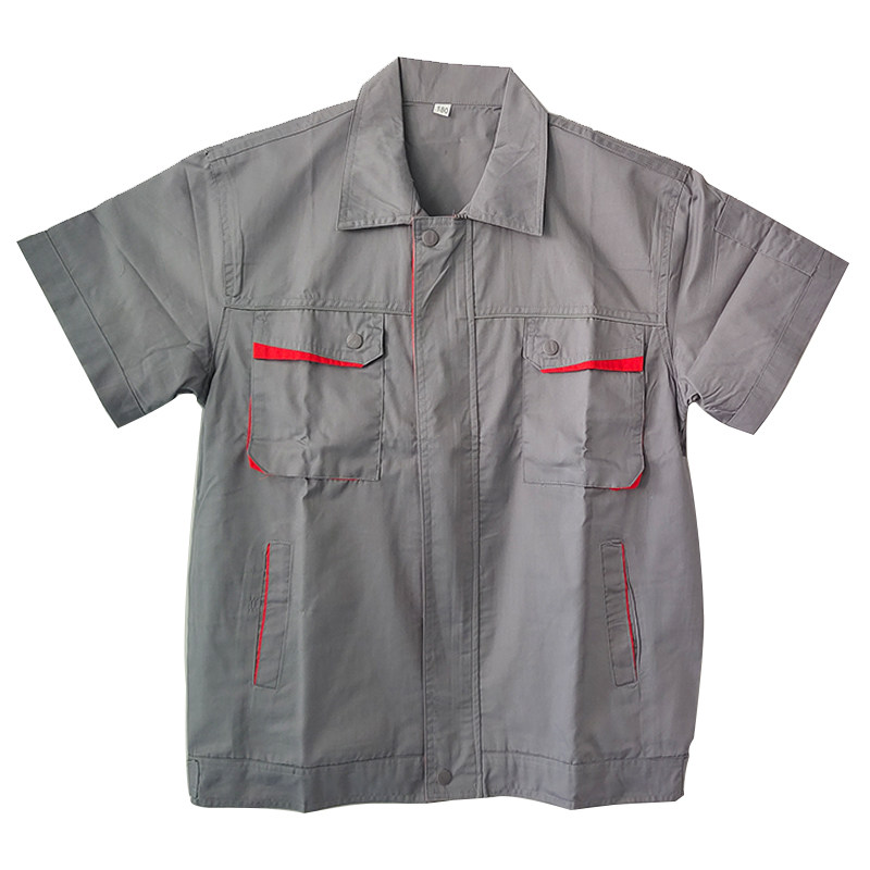 套装夏季薄款汽修工地劳保服定制