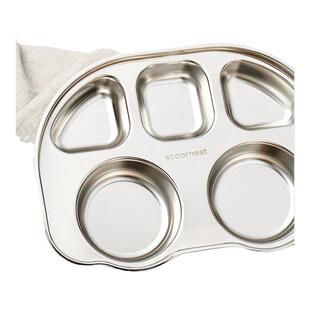 科巢宝宝餐盘不锈钢分格儿童餐具食品级吃饭专用婴儿辅食碗吸盘式