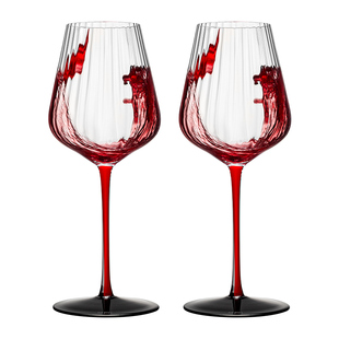 mumu正品 手工奢华红领结棱镜红酒杯波尔多聚香葡萄酒杯结婚礼物