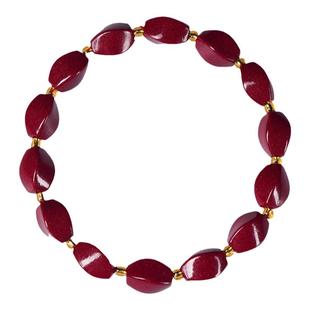 天然朱砂手串女款原矿石高含量菱形紫金砂转运手链本命年属蛇礼物