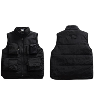 秋冬款现场勘探加棉加绒马甲多口袋背心出勤工装团队定制坎肩外套