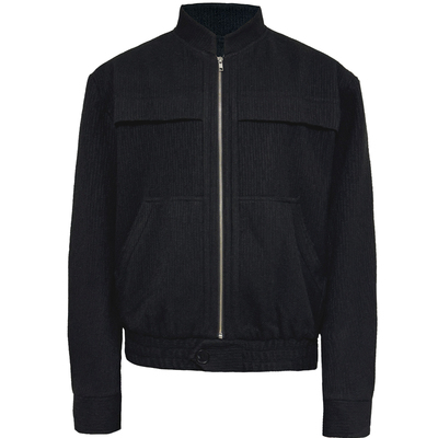 JCAESAR JACKET 立领活页毛呢夹克 暗条纹肌理 结构双活页 合体