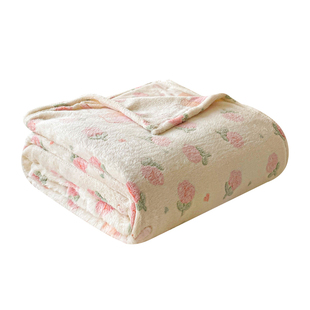 雪花绒毛毯午睡办公室沙发毯空调盖毯儿童小毯子加厚四季通用床单