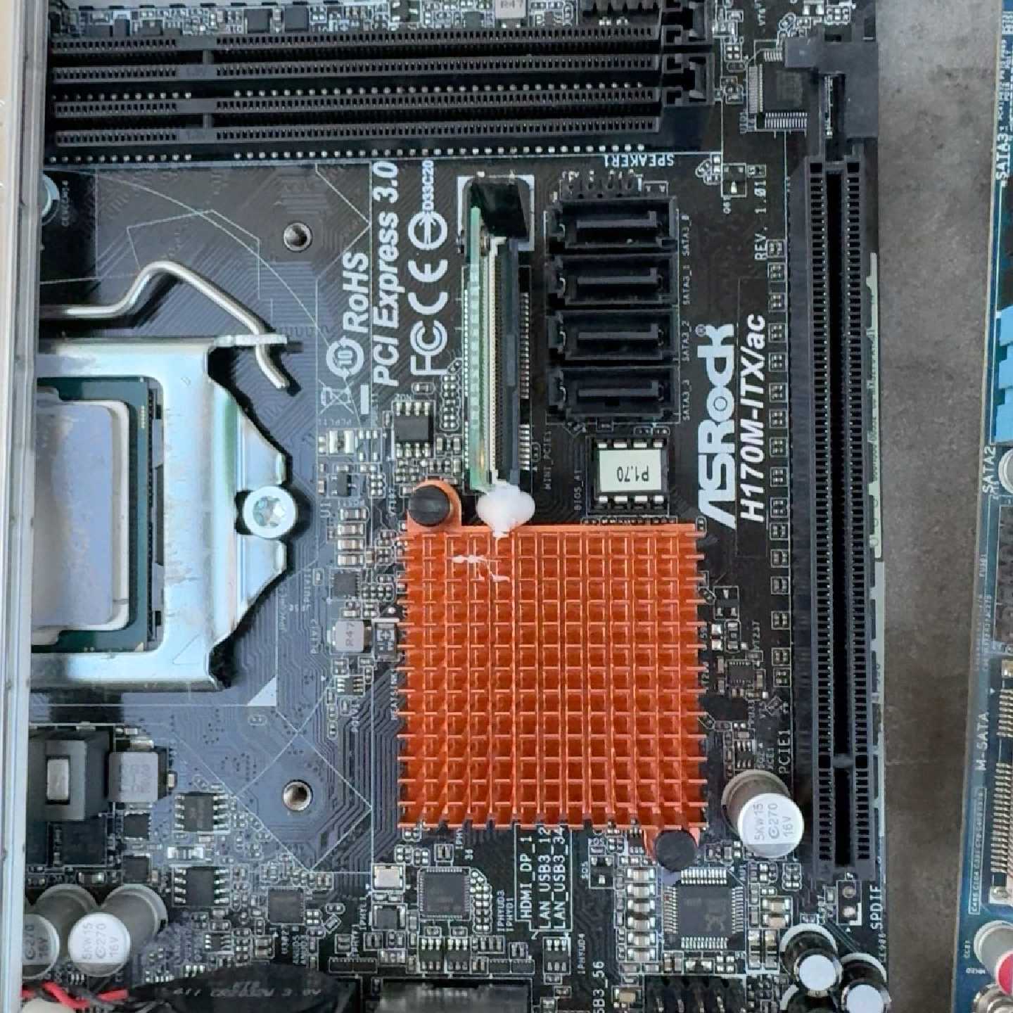 询价-ASRock H170M-ITX/ac主板，批量，成色还