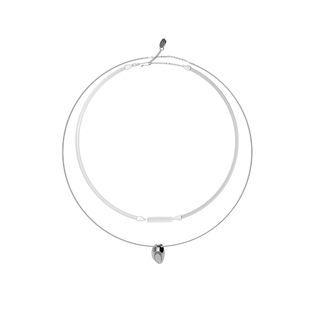 Juunngle洲谷S925纯银叠戴项链女轻奢小众锁骨链情侣项圈饰品礼物