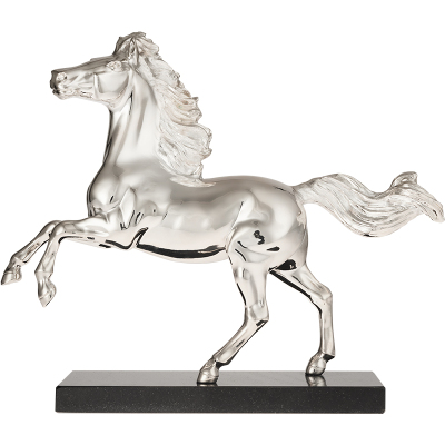 【新品】CHRISTOFLE昆庭Sculpture animalière 镀银马年限定雕塑