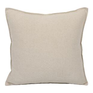 轻奢米色纯亚麻+棉凉爽透气抱枕棉麻方枕沙发米靠垫客厅汽车靠枕