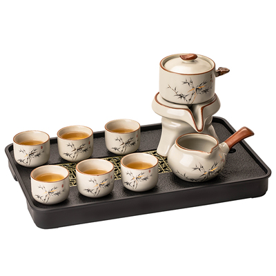 瓷牌茗自动茶具旋转自动出水