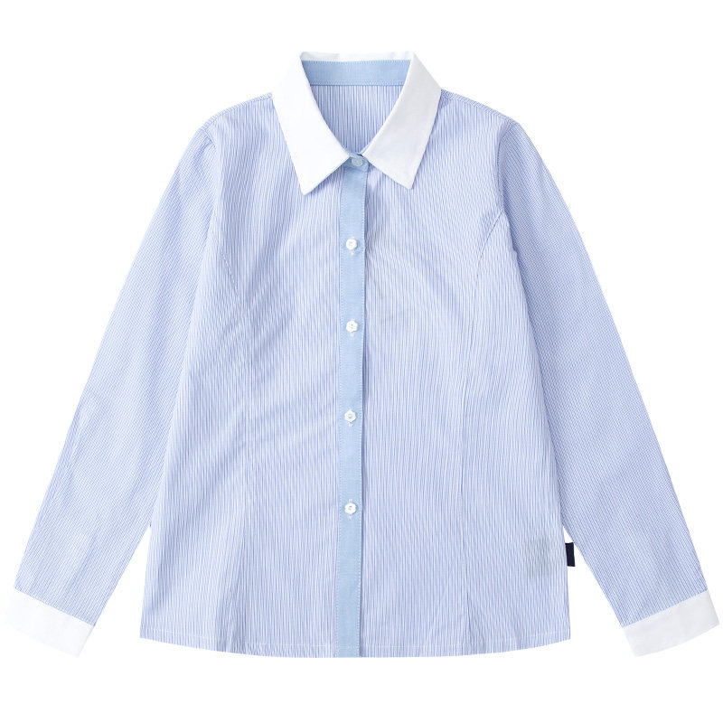 儿童白衬衫学院校服春秋纯棉