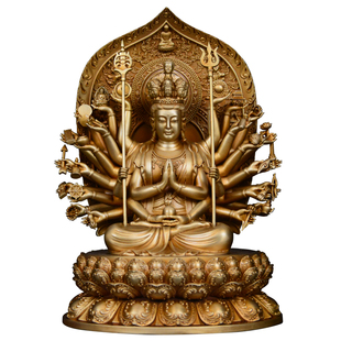 生肖守护神阿弥陀佛千手观音佛像虚空藏菩萨不动明王本命佛铜摆件