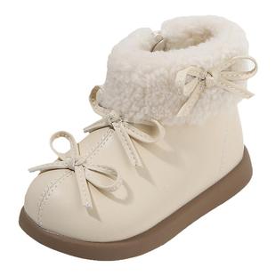 2025超好看的冬鞋女宝宝鞋子小月龄婴儿鞋1到2岁软底公主学步棉靴