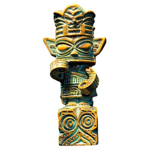 三星堆文创纪念品青铜纵目面具大立人像冰箱贴磁吸装饰博物馆礼物