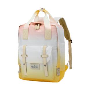 2026夏新版甜甜圈背包女电脑国家双肩包男旅行地理同款情侣大书包