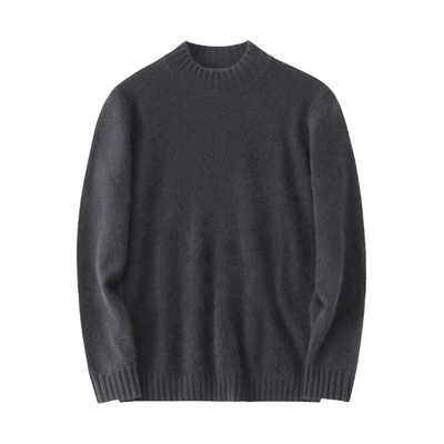 浣熊绒圆领男士半高领打底毛衣