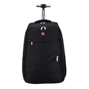 静音拉杆双肩背包男女中学生拉杆书包带轮子轻便大容量行李旅行包