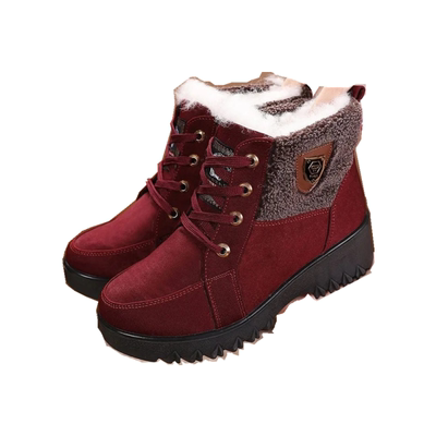 加厚棉老北京鞋女平底雪地靴