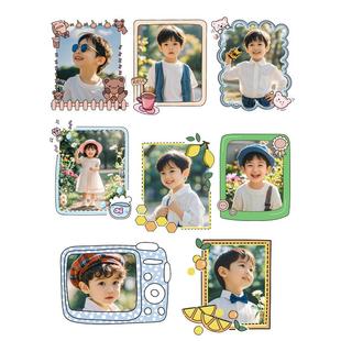 幼儿园成长手册照片打印冲印洗可粘贴贴纸背胶儿童大头贴装饰材料