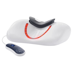 颈椎拉伸按摩器红光热敷颈腰椎微电流按摩枕颈部矫正仪气囊升降颈