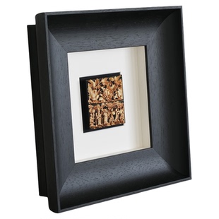 实木画框盲盒展示中空标本相框挂墙黑色定制油画外框悬浮装裱空框