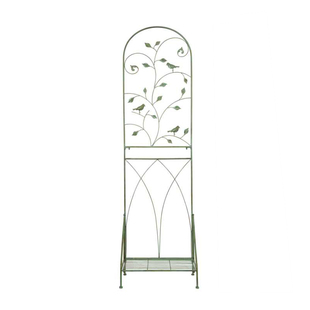 户外铁艺铁线莲爬藤架网架带底座花盆置物庭院阳台月季攀爬牵引架