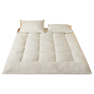 红豆羊羔绒床垫软垫家用保暖加厚牛奶绒床褥子学生宿舍冬天被褥垫