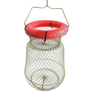 RTI浮水鱼护折叠钢丝鱼护鱼篓网兜渔护渔网装鱼不锈钢丝鱼笼鱼户