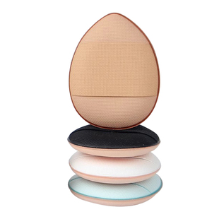 mini手指粉扑不吃粉遮瑕干湿两用指尖小拖鞋收纳盒气垫粉底散粉