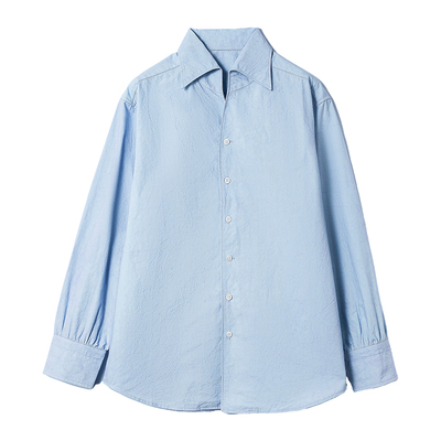 近江晒‘LP’一片领长袖衬衫