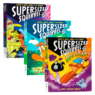 超级松鼠和巨大的轰隆声 英文原版绘本  Supersized Squirrel and the Great Wham-o-Kablam-o 超级松鼠与大臭屁奇遇记 趣味冒险
