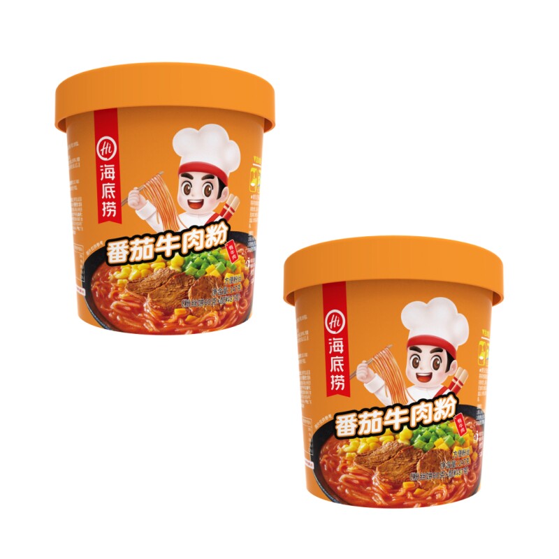 海底捞番茄牛肉粉酸辣粉牛肚粉